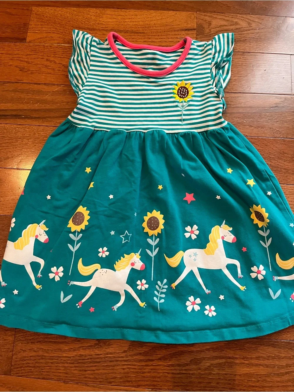 Girls Unicorn & Rainbow Dress Bundle - Pink, Coral, Teal, Multicolor